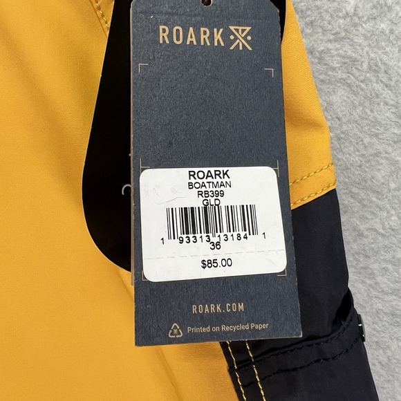 Roark Boatman Shorts Mens 36 Gold Quick Dry Boardshorts Swim Trunks Durable 17" - Picture 2 of 9